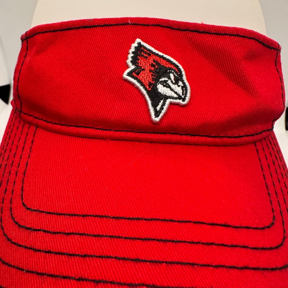 The Game Red Louisville Cardinals Embroidered Logo Cotton Visor Hat Adjustable